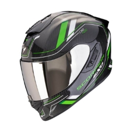 Karbonska motoristična čelada Scorpion EXO-1400 EVO II Air Mirage, črna/zelena