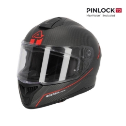 Motoristična čelada ACERBIS Tarmak, črna/rdeča