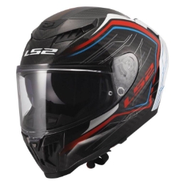 Športna karbonska motoristična čelada LS2 Dragon Subic (FF807), modra/rdeča