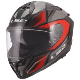 Športna motoristična čelada LS2 Challenger II Viper (FF817), siva/rdeča