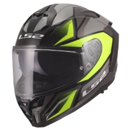 Športna motoristična čelada LS2 Challenger II Viper (FF817), siva/rumena