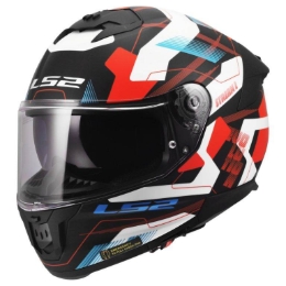 Motoristična čelada LS2 Stream II Mika (FF808), bela/modra/rdeča