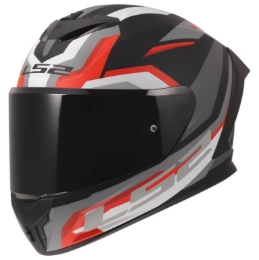 Motoristična čelada LS2 Rapid III Hyper (FF820), črna/rdeča