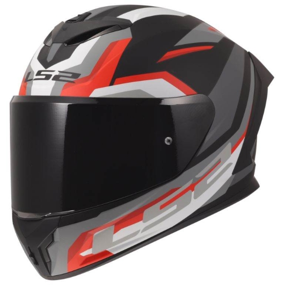 Motoristična čelada LS2 Rapid III Hyper (FF820), črna/rdeča