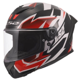 Motoristična čelada LS2 Rapid III Xtrem (FF820), bela/črna/rdeča