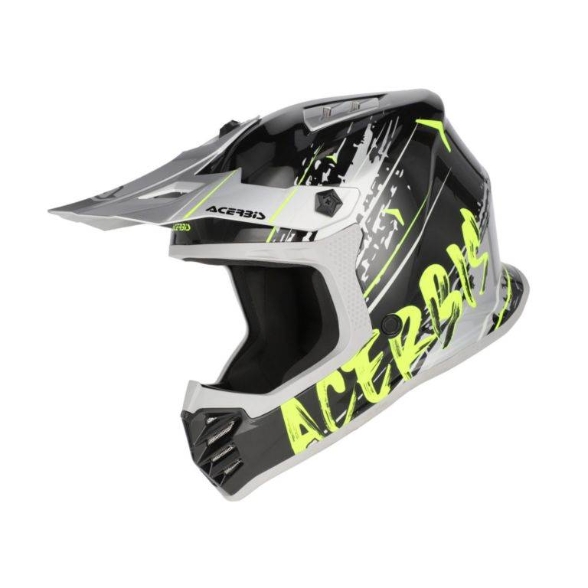 Otroška motokros čelada ACERBIS Profile Junior, črna/rumena
