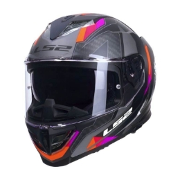 Motoristična čelada LS2 Storm III Sporty (FF818), črna/vijolična