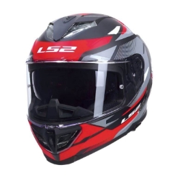 Motoristična čelada LS2 Storm III Komai (FF818), črna/rdeča