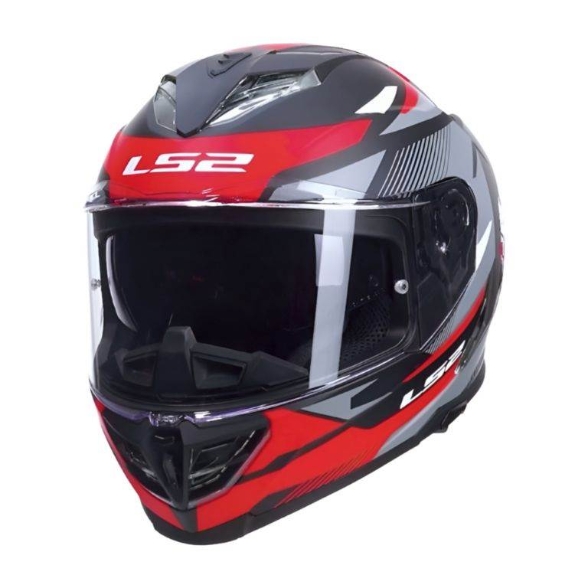 Motoristična čelada LS2 Storm III Komai (FF818), črna/rdeča