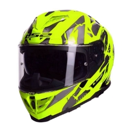 Motoristična čelada LS2 Storm III Kaos (FF818), rumena/siva