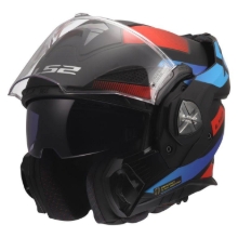 Preklopna čelada za motor LS2 Advant X Nova (FF901), črna/modra/rdeča