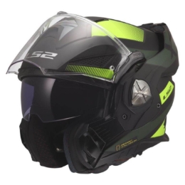 Preklopna čelada za motor LS2 Advant X Nova (FF901), črna/rumena