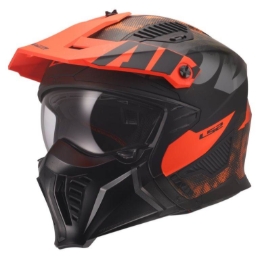 Modularna motoristična čelada LS2 Drifter 3in1 Gas (OF606), siva/oranžna