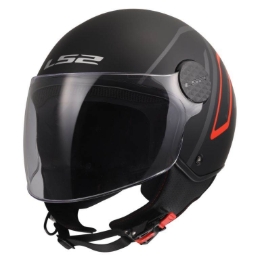Jet čelada za skuter LS2 Sphere LUX II Minim (OF558), črna/rdeča