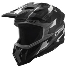 Karbonska motokros čelada LS2 X-Force Phantom (MX703), črna/siva