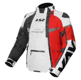 Adventure motoristična jakna LS2 X-Master, črna/bela/rdeča