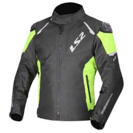Motoristična jakna LS2 Zoom, črna/rumena