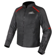 Poletna motoristična jakna LS2 Breeze, črna/rdeča