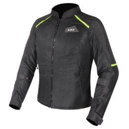 Poletna ženska motoristična jakna LS2 Breeze, črna/rumena