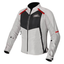 Poletna ženska motoristična jakna LS2 Breeze, bela/črna/rdeča