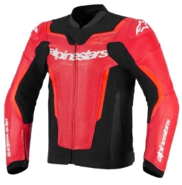 Športna usnjena motoristična jakna Aplinestars GP Force Airflow v2, rdeča