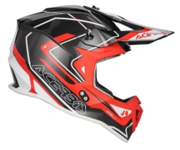 Motokros čelada ACERBIS Linear, siva/rdeča