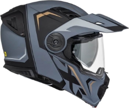 Enduro preklopna motoristična čelada iXS Venture 1.0 MIPS, črno zlata