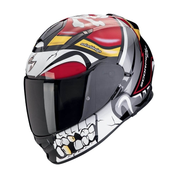 Motoristična čelada Scorpion EXO-491 PIRATE, rdeča