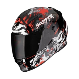 Motoristična čelada Scorpion EXO-491 SPECTOR, črna/rdeča