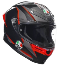 Športna čelada za motor AGV K6 S Slashcut, črna/siva/rdeča