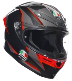 Športna čelada za motor AGV K6 S Slashcut, črna/siva/rdeča