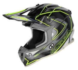 Motokros čelada ACERBIS Linear, črna/rumena
