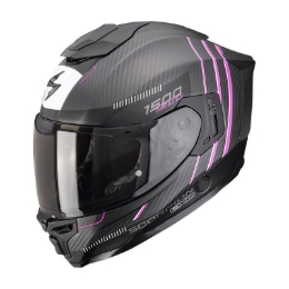 Karbonska motoristična čelada Scorpion EXO-1500 AIR Zity, mat črna/roza