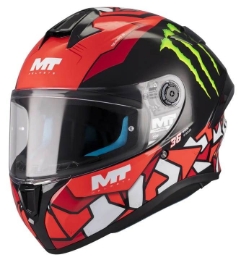 Čelada za motor MT Helmets TARGO S Piqueras, rdeča/črna