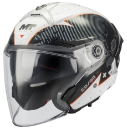 Jet čelada za skuter MT Helmets COSMO SV LAYOUT črna/bela