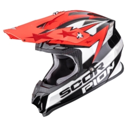 Motokros čelada SCORPION VX-16 EVO AIR ANALOG, črna/rdeča