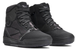 Urbani motoristični čevlji XPD Moto Way AIRKNIT, črni/sivi