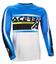 Motokros majica ACERBIS MX Linear Lugo, modra/bela