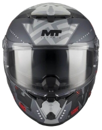 Čelada za motor MT Helmets THUNDER 4 R SV Canvas, mat črna/rdeča